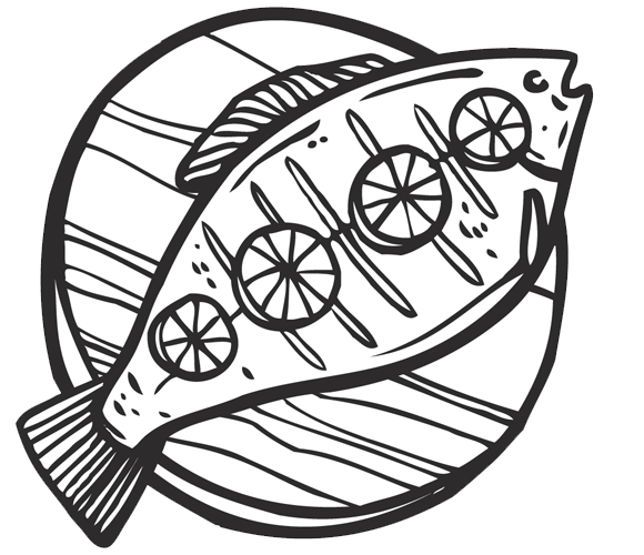 Vector Pescado Frito Trebol